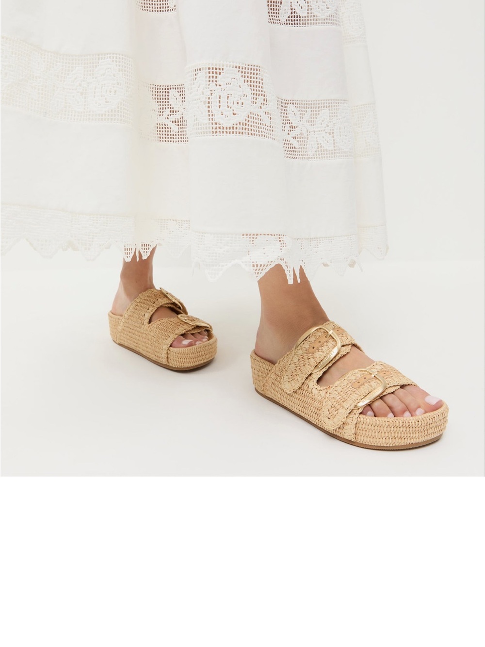 Loeffler Randall Nico Natural Two−Band Sandal - Picture 2 of 11